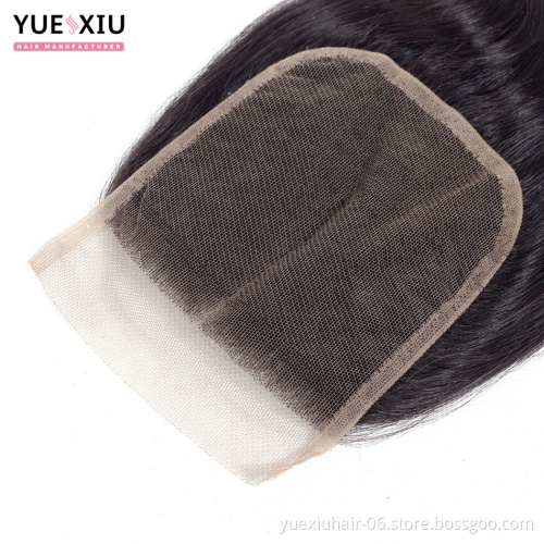 Wholesale Brazilian Body Wave Hair Closure,Virgin Human Hair Bundles With 4X4 Silk Base Lace Closure Free Part